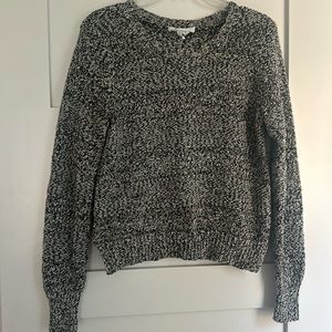 BCBGeneration Women’s Black and White Heathered Sweater Size Medium